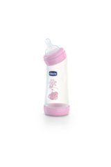 Chicco B05452 Plastik Gaz Yapmayan Antikolik Yenidoğan Orta Akışlı Kulpsuz 0+ Ay Pembe Yuvarlak Uçlu Bebek Biberon 250 ml