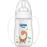 Wee Baby Klasik Plus Polipropilen Gaz Yapmayan Antikolik Yenidoğan Yavaş Akışlı Kulplu 0-6 Ay Desenli Renkli Yuvarlak Uçlu Bebek Biberon 250 ml