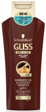 Gliss Tüm Saçlar İçin Keratinli Argan Yağlı Şampuan 400 ml