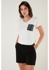 Lela Bayan T-Shirt 5863676 Beyaz Xl