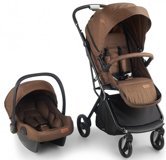 Baby2Go 2040 Prestige Çift Yönlü Katlanabilir Tek Elle Kapanan 360 Derece Dönen Tam Yatar Travel Sistem Bebek Arabası Kahverengi