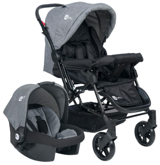 4 Baby Olympus AB 441 Çift Yönlü Katlanabilir Tek Elle Kapanan 360 Derece Dönen Tam Yatar Travel Sistem Bebek Arabası Gri