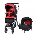 Star Baby SB202 Rabbit Çift Yönlü Katlanabilir 360 Derece Dönen Travel Sistem Bebek Arabası Kırmızı