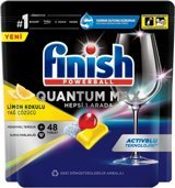 Finish Quantum Max Hepsi 1 Arada Limon Kokulu Tablet Bulaşık Makinesi Deterjanı 48 Adet
