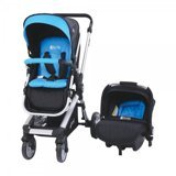 Star Baby SB202 Rabbit Çift Yönlü Katlanabilir 360 Derece Dönen Travel Sistem Bebek Arabası Mavi