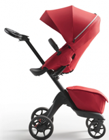 Stokke Xplory X Çift Yönlü Katlanabilir 360 Derece Dönen Tam Yatar Puset Bebek Arabası Kırmızı