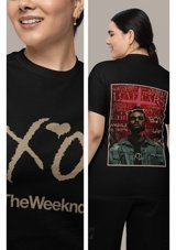 Fuddy Moda Unisex Star Boy Xo The Weeknd Sırt Baskılı T-Shirt 001 Beyaz Xs