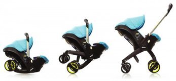 Doona Çift Yönlü Katlanabilir Tek Elle Kapanan 360 Derece Dönen Tam Yatar Kabin Tipi Puset Bebek Arabası Mavi