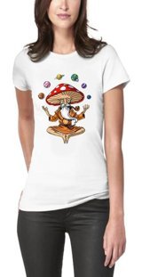 Art T-Shirt Mushrooms Yoga Planets Kadın T-Shirt (545066747) S