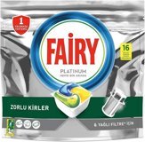 Fairy Platinum Hepsi Bir Arada Tablet Bulaşık Makinesi Deterjanı 16 Adet