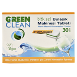 U Green Clean Bitkisel Tablet Bulaşık Makinesi Deterjanı 30 Adet