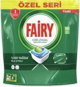 Fairy Orijinal Hepsi Bir Arada Limon Kokulu Tablet Bulaşık Makinesi Deterjanı 90 Adet