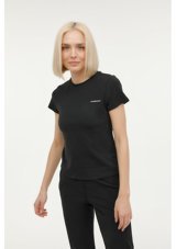 Lumberjack W Ct131 Basıc Modal C Nec Siyah Kadın Kısa Kol T-Shirt Xs