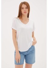 Fashion Friends Kadın T-Shirt 23Y0541K1 Beyaz L
