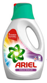 Ariel Parlak Renkler 15 Yıkama Renkliler İçin Sıvı Deterjan 975 ml
