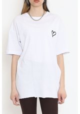 Tozlu Yaka Baskılı Duble Kol T-Shirt Beyaz 16558.1567. 001 Beyaz Xl