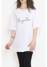Bosfonis Baskılı Duble Kol T-Shirt Beyaz 16561.1567. 001 Beyaz S