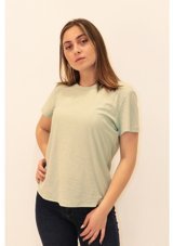 Rich Kadın Organik Bisiklet Yaka T-Shirt %100 Pamuk T-Shirt Mint Xl