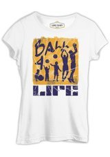 Lord T-Shirt Evolution Of Basketball Players For Life Beyaz Kadın T-Shirt 001 Beyaz L