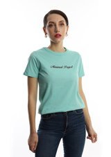 Polo State Kadın Minimal Project Basklı T-Shirt Turkuaz L