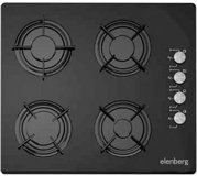 Elenberg ELB 640S Siyah Cam 4 Gözlü Doğalgazlı Ankastre Ocak