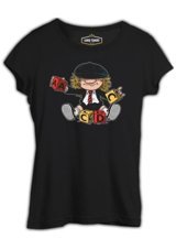 Lord T-Shirt Ac Dc Ac Dc Cubes Siyah Kadın T-Shirt 001 Siyah M