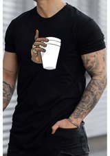Uyguntarz Unisex Tupac Coffee Baskılı T-Shirt S M
