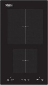 Hotpoint-Ariston KIA 320 XS C Siyah Cam 2 Gözlü Dokunmatik Elektrikli Ankastre Ocak