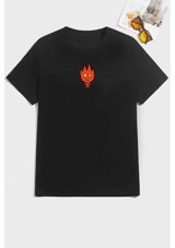 Uyguntarz Unisex Ateş Avatar Baskılı T-Shirt Xl