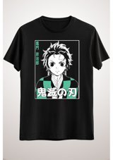 Green Mint Greenmint Unisex Siyah T-Shirt Demon Slayer Kimetsu No Yaiba Anime Shirt Essential Xl