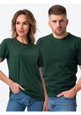 Uyguntarz Unisex Pamuklu Oversize Basic T-Shirt Yeşil S M