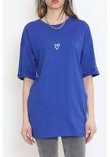 2Km Duble Kol Baskılı T-Shirt Mavi 16556.1567. 001 S