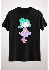 Green Mint Greenmint Unisex Siyah T-Shirt Cute Kawaii Princess Crystal Video Game Hero Anime Fan Ar Xl