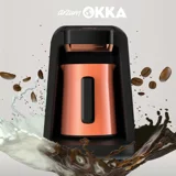 Arzum OKKA Rich Spin M OK0012 Tek Hazneli 5 Fincan Közde Kahve Tadında Sütlü Kahve Yapan Bakır Türk Kahvesi Makinesi