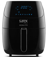 Sarex Easy Fit SR-7000 Airfryer 5.5 lt Tek Hazneli Led Ekranlı Yağsız Sıcak Hava Fritözü Siyah