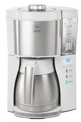 Melitta Look V Therm Timer 1025-17 Zaman Ayarlı Filtreli Termos 1250 ml Hazne Kapasiteli 15 Fincan Akıllı 1000 W Beyaz Filtre Kahve Makinesi