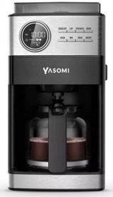 Yasomi CM90 Zaman Ayarlı Filtreli Karaf 1500 ml Hazne Kapasiteli 12 Fincan Akıllı 900 W İnox Filtre Kahve Makinesi
