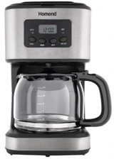 Homend Coffeebreak 5046-H Zaman Ayarlı Filtreli Karaf Hazne Kapasiteli 12 Fincan Akıllı 900 W İnox Filtre Kahve Makinesi