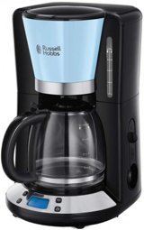 Russell Hobbs Colours Plus (24031-56) Zaman Ayarlı Filtreli Karaf 1250 ml Hazne Kapasiteli 15 Fincan Akıllı 1100 W Mavi Filtre Kahve Makinesi