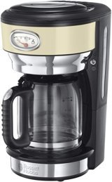 Russell Hobbs Retro Vintage Cream 21702-56 Filtreli Karaf 1250 ml Hazne Kapasiteli 1000 W Krem Filtre Kahve Makinesi