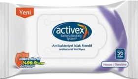 Activex Hassas Antibakteriyel 56 Yaprak Islak Cep Mendili