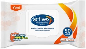 Activex Aktif Antibakteriyel 50 Yaprak Islak Mendil