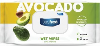 Deep Fresh Avokado Özlü Kokulu Antibakteriyel 120 Yaprak Islak Mendil