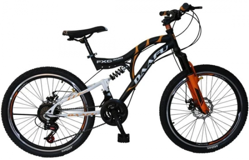 Daafu FXC-300 24 Jant 21 Vites Çift Amortisörlü Siyah Dağ Bisikleti