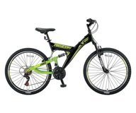 Ümit 2411 Rideon 24 Jant 21 Vites Çift Amortisörlü Siyah-Yeşil Dağ Bisikleti
