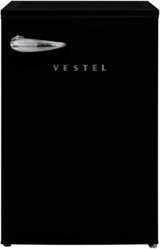 Vestel SB14201 Çift Kapılı Statik F Enerji Sınıfı 122 lt Retro Siyah Üstten Donduruculu Solo Buzdolabı
