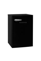 Vestel SB14301 Tek Kapılı Statik F Enerji Sınıfı 122 lt Retro Siyah Solo Büro Tipi/Tezgah Altı Buzdolabı
