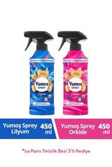 Yumoş Lilyum Orkide Kokulu Sprey Çamaşır Parfümü 2x450 ml