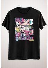 Green Mint Greenmint Unisex Siyah T-Shirt Cute Funny Kawaii Anime Vaporwave Manga Ramen Noodles Gift S