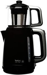 Tefal BJ2018 My Tea Otomatik Cam Demlikli 1500 W Işıklı Plastik Gövdeli Siyah Retro Çay Makinesi